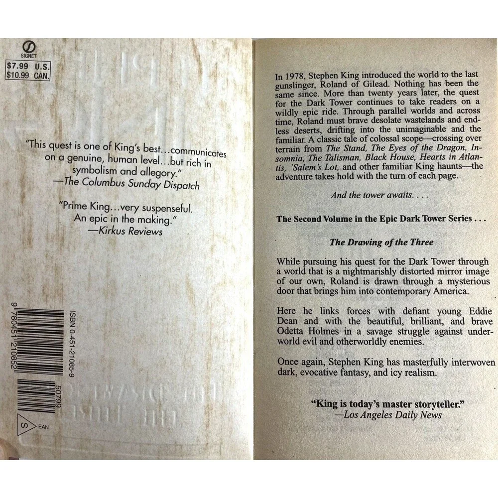 Dark Tower Series The Drawing of the Three by Stephen King Vintage 2003 Printing